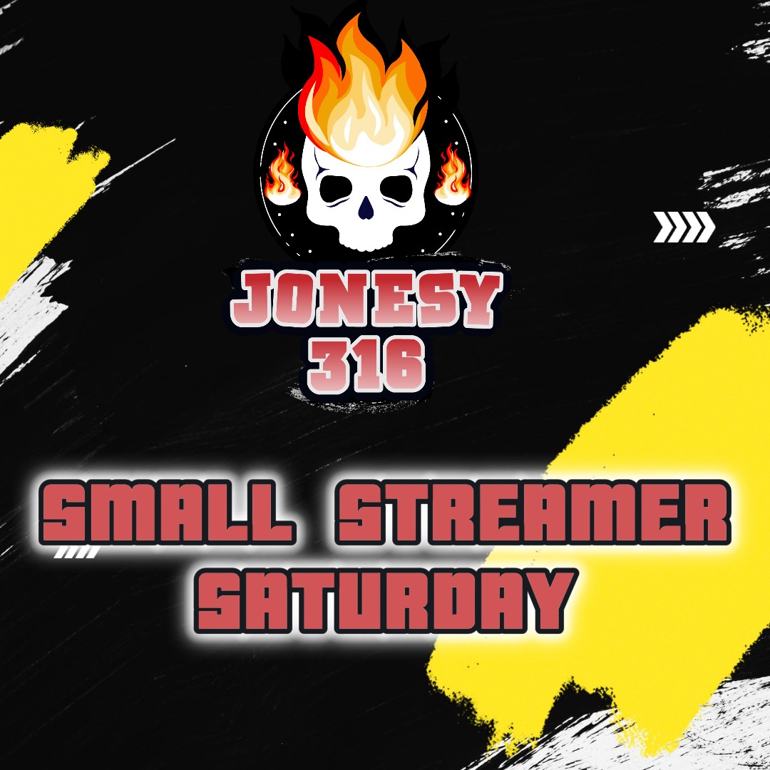 jonesy3161993's tweet photo. Here we go with the first ever #smallstreamersaturday so look out #twitchstreamers I am going to be on the lookout for #smallstreamers ladies and gents right now on #twitch could it be you π #newstreamers #twitchstreamer #supportsmallstreamers #SaturdayVibes #LetsGo https://t.co/wCTuxdVcXD
