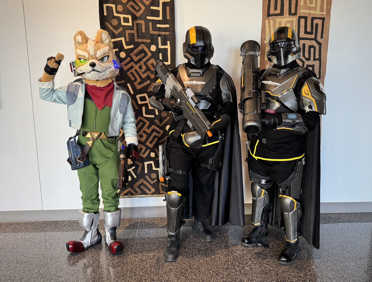 The_Space_Fox's tweet photo. A visitor from the Lylat System here to help protect Super Earth. 🚀🦊🌎

#Ikkicon #StarFox #Helldivers2 https://t.co/S39HWb4DCD