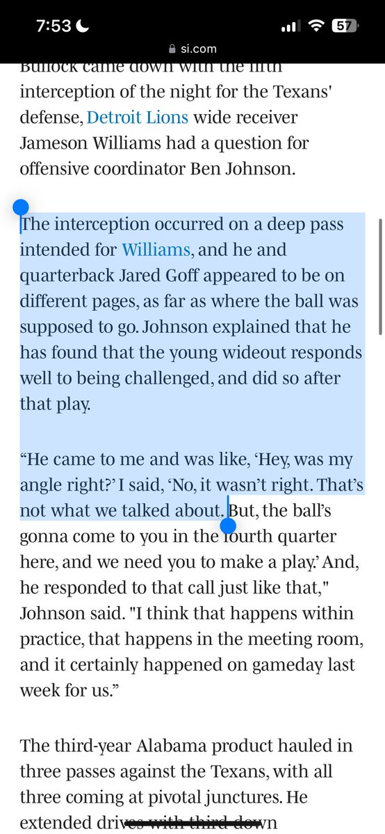 Listen, with Justin Herbert now on int 4, I know my guy Jared Goff is going to get dragged into this convo, so AS A REMINDER: 2 interceptions were tipped at the line, 1 was an end of half Hail Mary, and Jameson Williams ran the wrong route on another. 1/5 was a mistake from JG