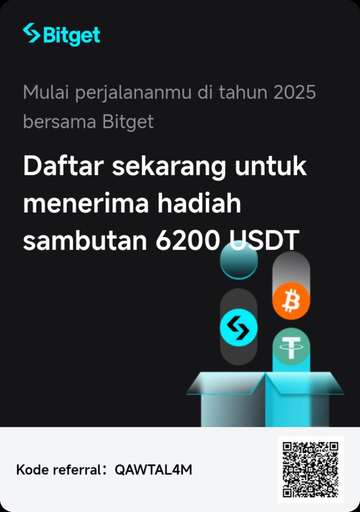 GTopenk's tweet photo. Bergabunglah dengan saya di Bitget menggunakan tautan referral saya dan nikmati perjalanan trading bersama!
https://t.co/uTt8oUlakZ https://t.co/51SgmaveQJ