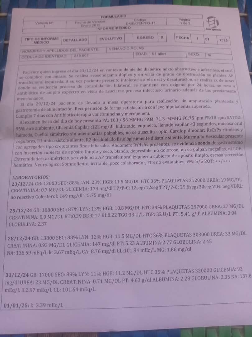 LuisReyes_30's tweet photo. #URGENTE. El Sr Venancio Rojas, de 91 años, requiere apoyo con una silla de ruedas.
Le fueron amputadas sus piernas por diferentes complicaciones, tenía miasis (gusanos en sus piernas).
Las imágenes son muy fuertes.
Es de Cocorote, Yaracuy.
Favor difundir 🙏 
@JRPetare 
#Ayuda https://t.co/L6sH71lc7e