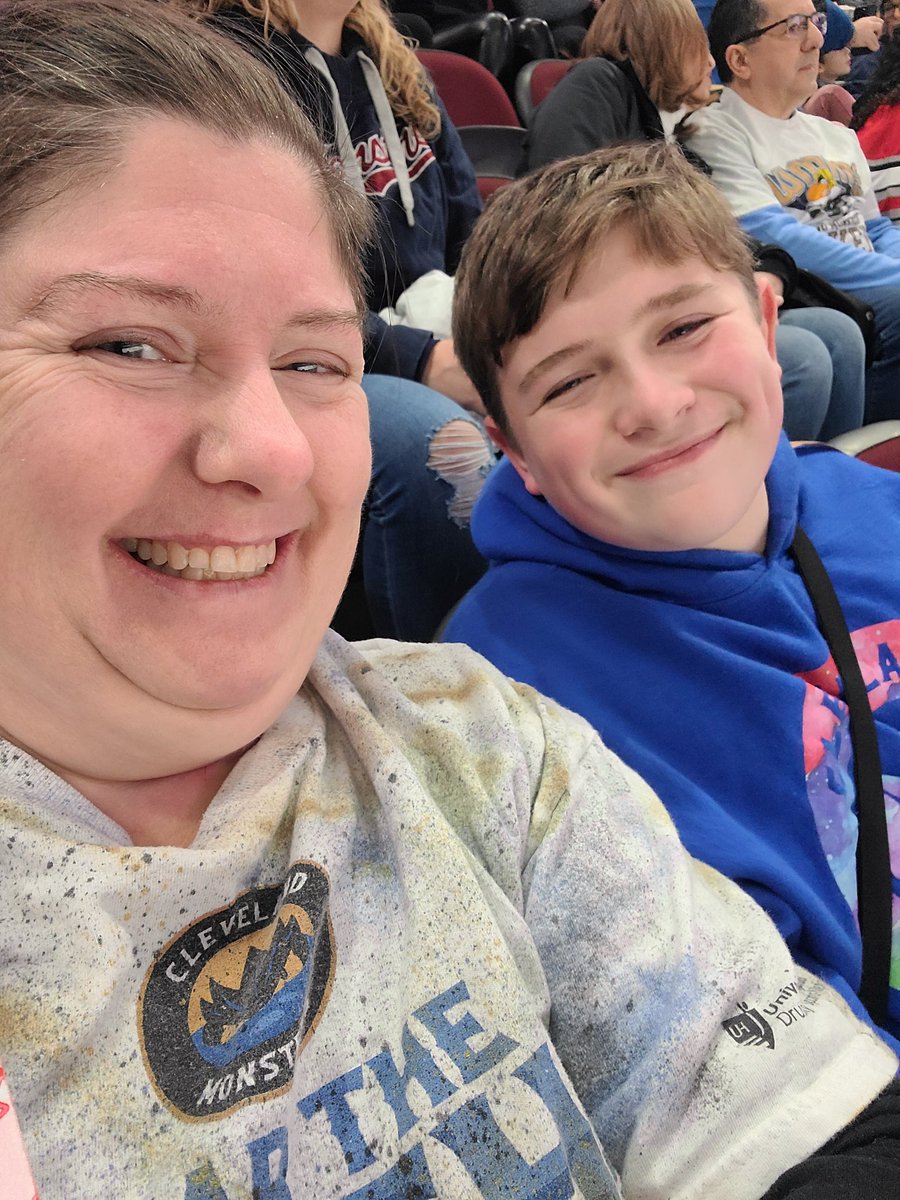 Round two this weekend! 
Let's go <a href="/monstershockey/">Cleveland Monsters</a> 
🖤💙🖤💙🖤💙🖤
Mother son game night! 
With <a href="/MRouse83655/">Mason Rouse</a> 
#FearTheDepths