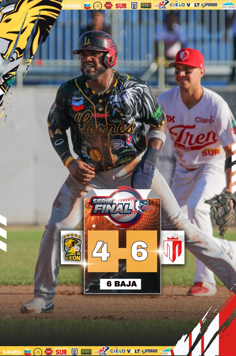 Finalizan 6 entradas completas y el Tren del Norte mantiene ventaja de 2 carreras cuando vamos al séptimo capítulo.