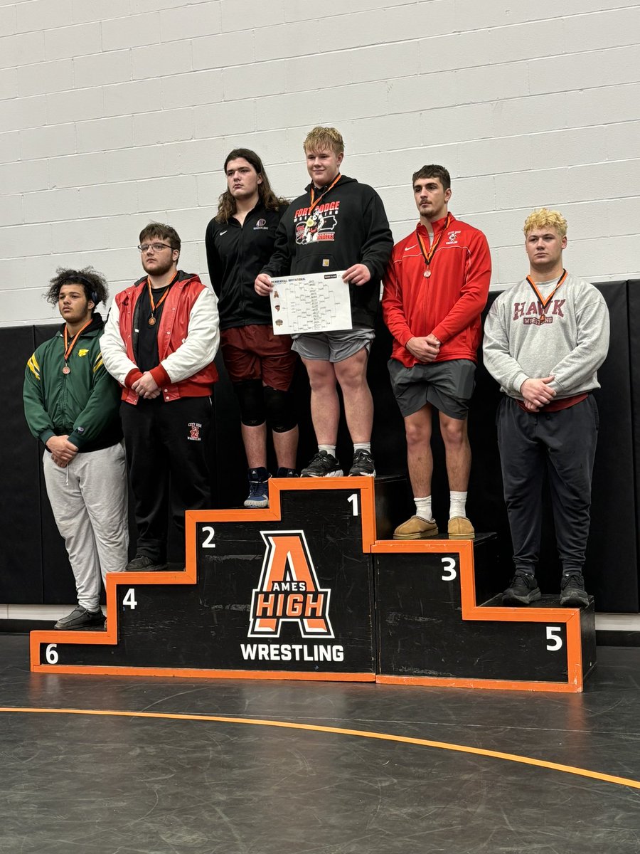 Congratulations to these three on a tough day of wrestling at the Jack Mendenhall Invite in Ames. Making the podium for the Cougars: 106 - Kylan Walsh (5th), 215 - Isaiah Smith (4th), &amp; 285 - Anthony Keys (6th). <a href="/CRCougars/">CR Kennedy</a>