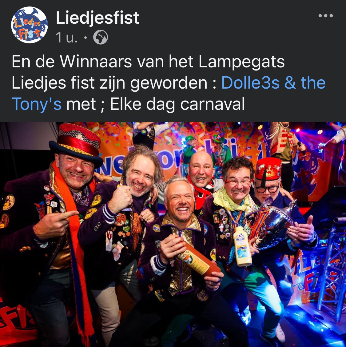 And the winner is….

Mooi clubke! Wat als het elke dag #carnaval zou zijn…

#lampegat #liedjesfist <a href="/omroepbrabant/">Omroep Brabant</a> <a href="/SBS6/">SBS6</a> <a href="/Studio040/">Studio040</a> <a href="/ED_Regio/">Eindhovens Dagblad</a> <a href="/Eurovision/">Eurovision Song Contest</a> <a href="/BesteZangers/">Beste Zangers</a> @Salaai040 #BreakingNews #BREAKING #Eindhoven <a href="/EetcafePubliek/">Eetcafe Publiek</a> <a href="/accor/">Accor Group</a> #pullman