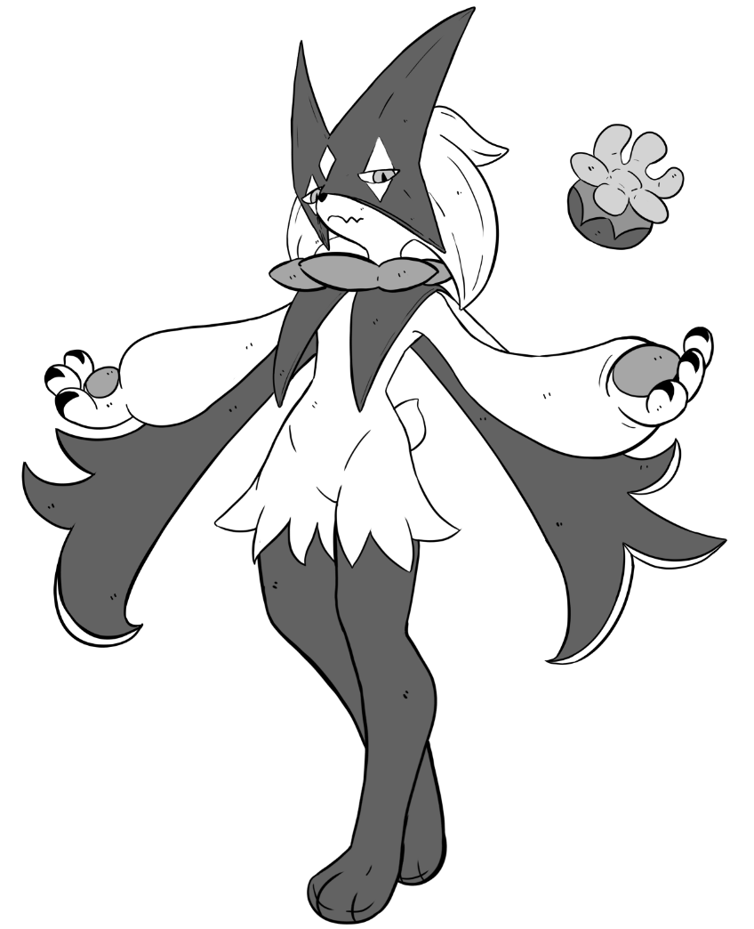 aleatoriamente resolvi desenhar o Meowscarada, não sei pq, só deu vontade.