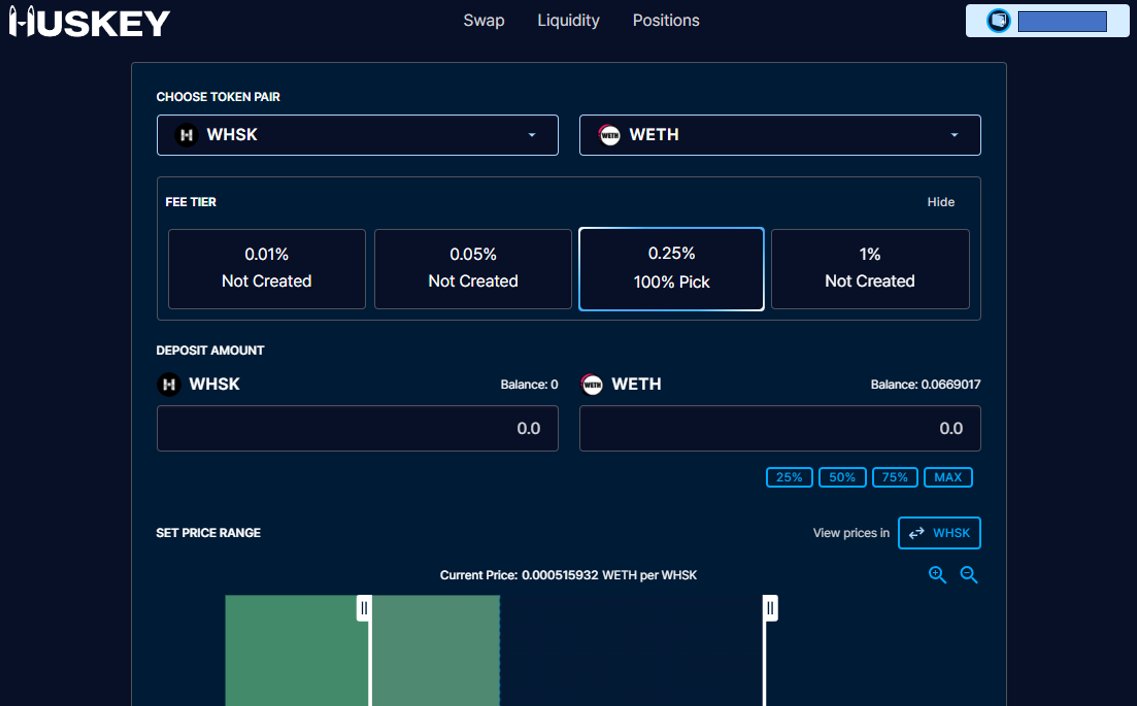 $HSK 체인에 신규 DEX 발견!
<a href="/HuskeyFi/">HuskeyFi</a>  제가 6번째로 팔로우 하게 된 계정인데, 지난 해시키 해커톤에서 BTC-Fi 내용으로 3위를 했던 팀입니다.

홈페이지도 뒤져서 나왔는데 (아직 트위터에 공지도 안올라왔는데, URL이 너무 뻔해서 ㅋㅋ) 버너 지갑으로 연결해서 이것 저것 봤는데 최소한 V3