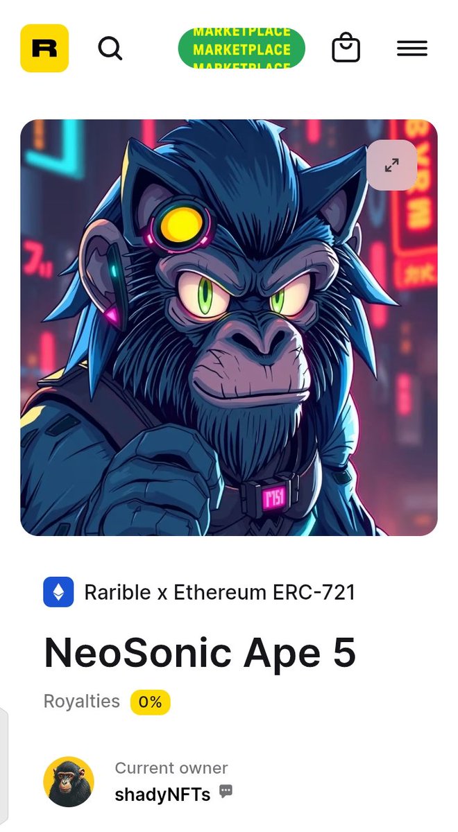 BusinessMy12013's tweet photo. ---NeoSonic Ape⁵ #ShadyNFTs
#NFTArt #CryptoArt #Cyberpunk #ApeArt #DigitalArt #NFTCommunity #NFTCollectors #rarible
https://t.co/RSsdO8NUtv https://t.co/UcO11xSFQo
