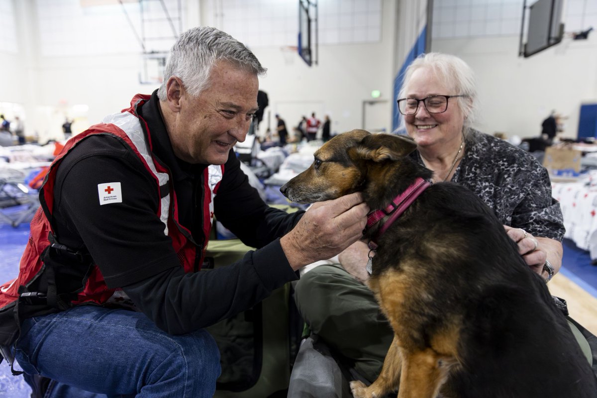 “Having my dog, Puff, with me at the shelter means everything.” -Francoise Mira.

Our teams are assisting hundreds of people and pets who’ve fled these devastating fires. If you need assistance, our shelters are open and our volunteers are ready to help. redcross.org/Shelters.