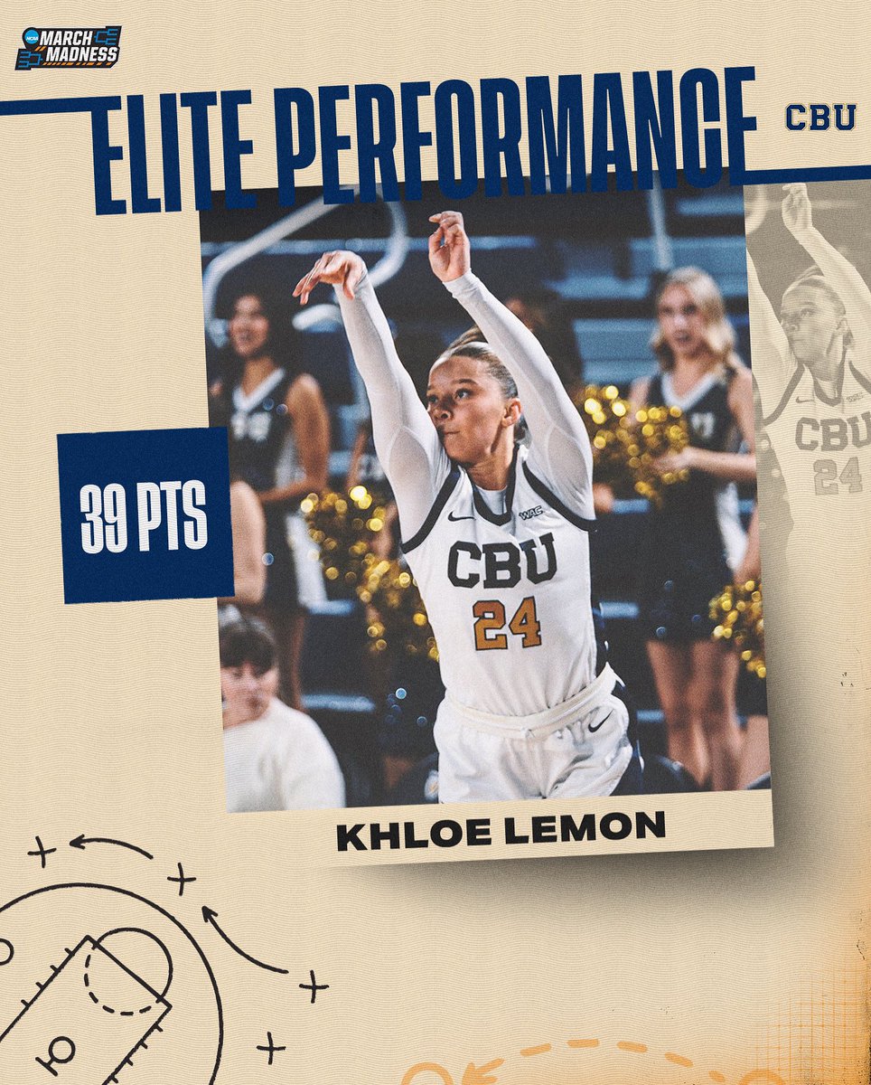 NCAA March Madness (@marchmadnesswbb) on Twitter photo .<a href="/KhloeLemon24/">Khloe Lemon</a> went OFF in <a href="/CBUwbb/">California Baptist Women's Basketball</a> win over Utah Valley today scoring 39 PTS 😤
Beast mode.
#NCAAWBB .<a href="/KhloeLemon24/">Khloe Lemon</a> went OFF in <a href="/CBUwbb/">California Baptist Women's Basketball</a> win over Utah Valley today scoring 39 PTS 😤
Beast mode.
#NCAAWBB