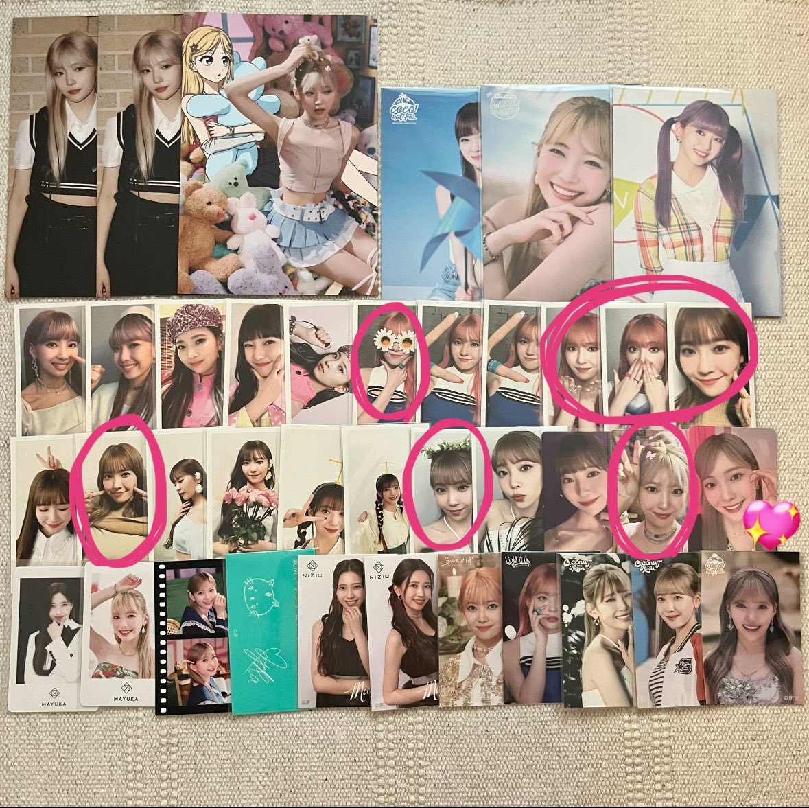 milapin04's tweet photo. @torihiki_hskn ポストカード　100円/枚
ラントレ　　300〜400円/枚
トレカ(ピンクの丸のもの)   400円/枚
それ以外　　300円/枚
💖のもの　　1500円
フォトカ　　150円/枚
ステッカー　100円/枚

程度で考えております！まとめての場合お値下げさせていただきます。ご検討頂けますと幸いです☺️💌✨ https://t.co/DmEVFjrKp1