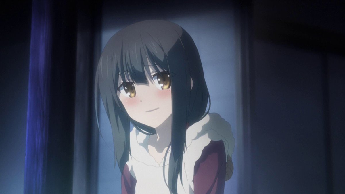“Oh! 
It’s fine,Miss.
I was a bit surprised by you suddenly being here,but I’ll be okay!!”
A small smile appears onto her face,as the Divine Child looks up to Fujino.