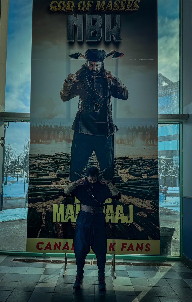 CanadaNBKFans's tweet photo. Canada's love and welcome to #NandamuriBalakrishna is always a league apart ❤️ 

#DaakuMaharaaj took charge not only in Toronto, 🇨🇦, but all over the Telugu dispora 🔥 🔥 

Thank you for the blockbuster watch, @dirbobby, @MusicThaman, @KVijayKartik, @vamsi84

#JaiBalayya 🦁 👑 https://t.co/o0451AB4QX