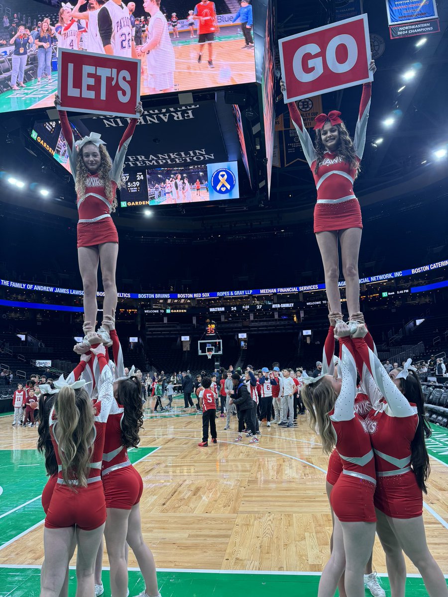 whscheering's tweet image. We had a great time cheering on the Hawks at the TD Garden!