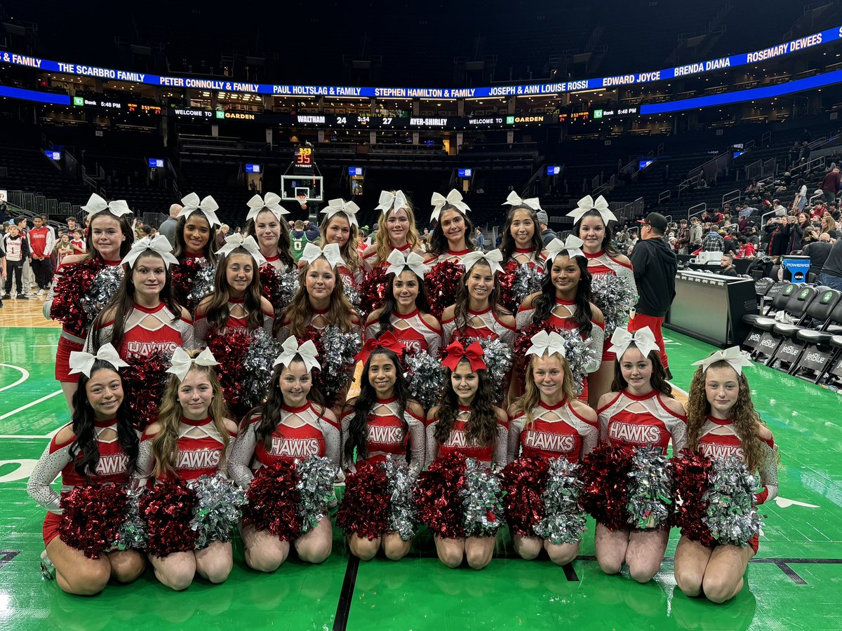 whscheering's tweet image. We had a great time cheering on the Hawks at the TD Garden!