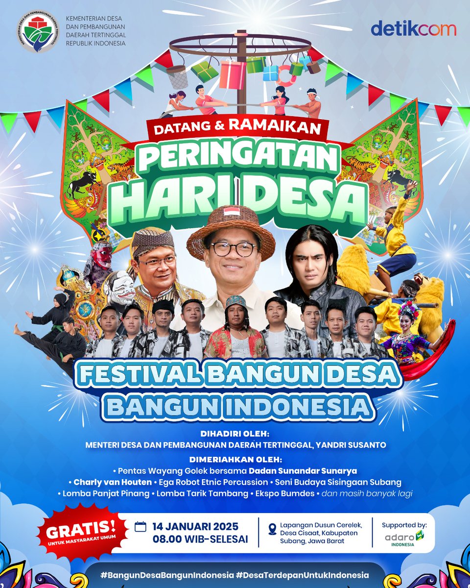 Hari Desa.. 
Ayo Bangun Desa
#BangunDesaBangunIndobesia
#FestivalBangunDesa