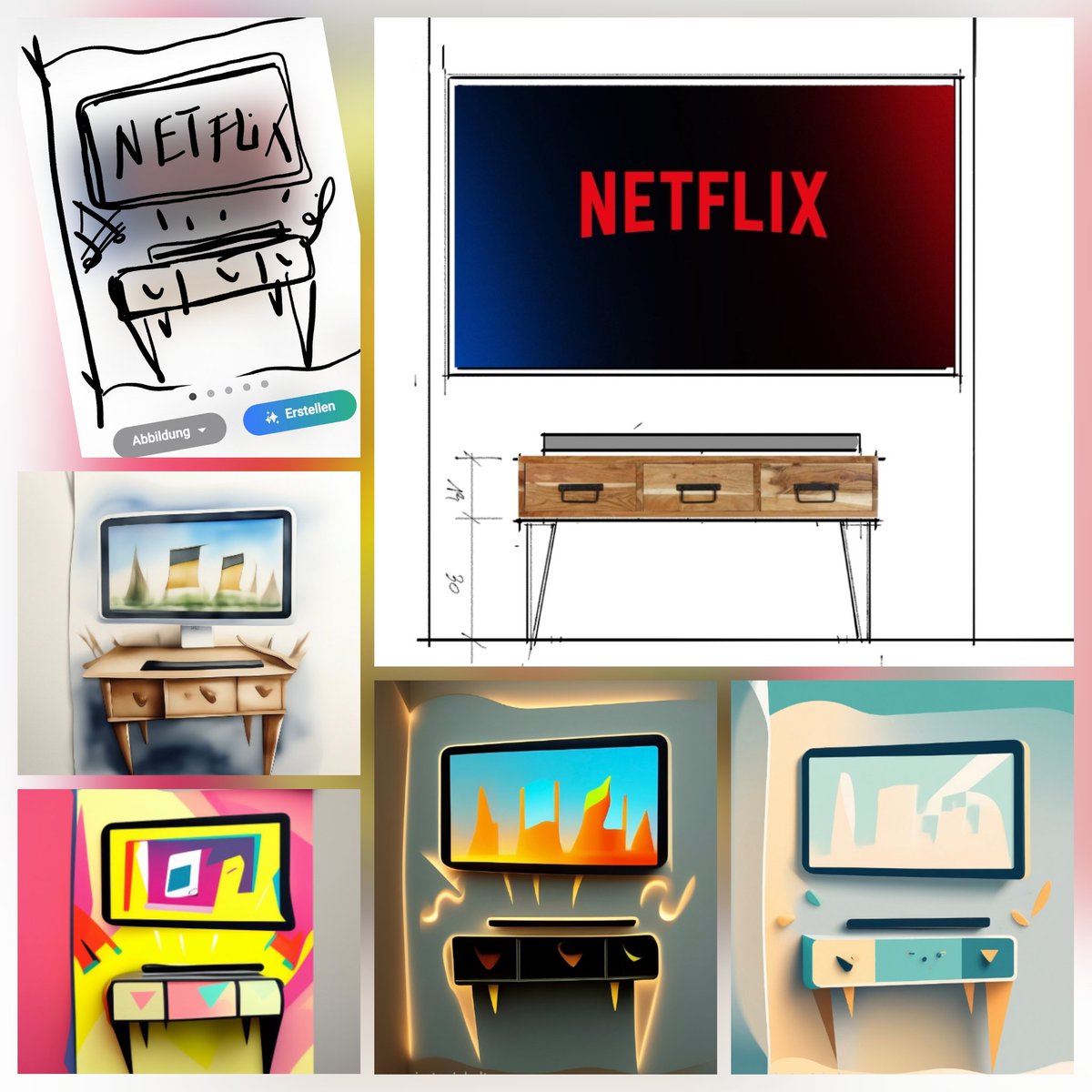 Die #KI vom neuen #Samsung Galaxy Handy S34FE hat mir eine wunderschöne Aussicht auf mein neues Lowboard gegeben. Und dass alles aufgrund einer Kriterien Fingerzeichnung! Ich glaube, ich hab' ein neues Hobby 😍! Love it <a href="/SamsungDE/">Samsung Deutschland</a>