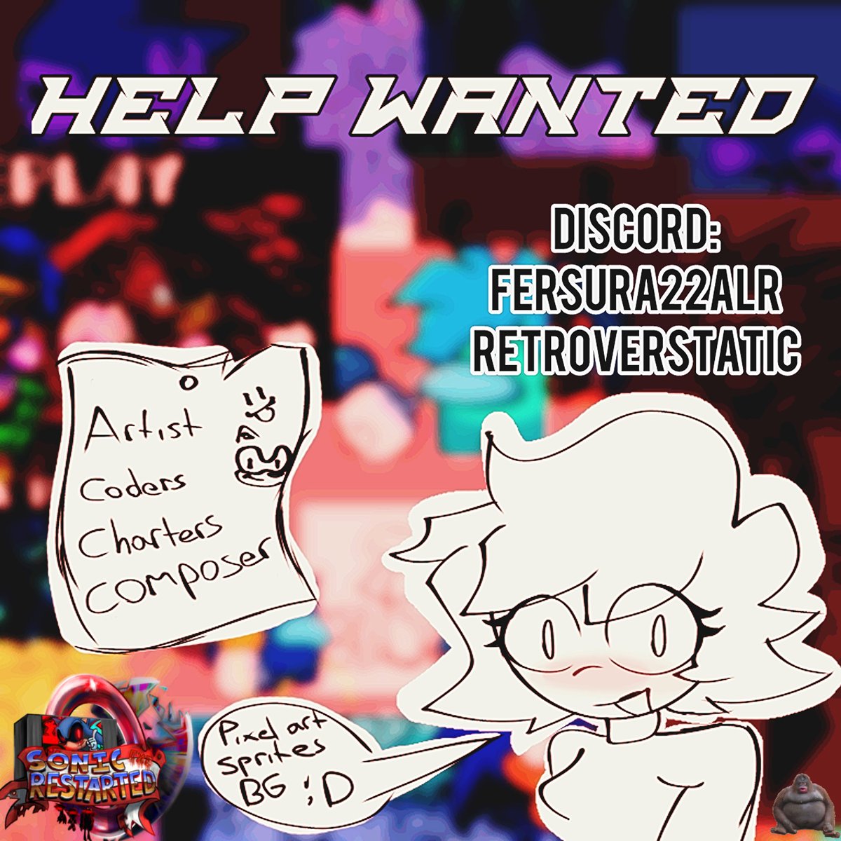 RestartedExe's tweet image. 🔴we need new Restartdevs🔴
🚬👀If you are interested, contact us on discord like:
fersura22alr
retroverstatic
✨(naco el que no se una)✨
#sonic #sonicexefnf #sonicexe #FNF @FNFnewsespanis @FNFNewsAnnounc1 @THEREALTIMELIME @DirectMania