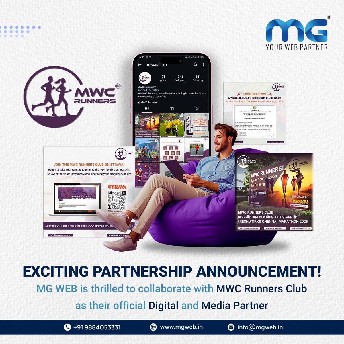 MGWEB_IN's tweet image. MG WEB is proud to be the Digital Partner for MWC Runners Club!

#mgweb #digitalpartner #mwcrunnersclub #mwcrunnerslaunch #webdesign #socialmediamarketing #communityfirst #fitnessjourney