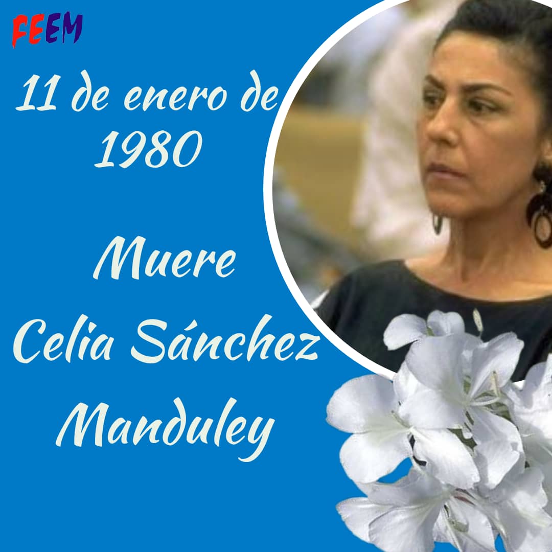 Ya suman 4️⃣5️⃣ años de la perdida física de la Flor autóctona de la Revolución Cubana, Celia Sánchez Manduley, hoy la recordamos con mucho honor, su pensamiento y acción estarán siempre presente entre tantos cubanos🇨🇺
#CeliaVive 
<a href="/FEEM_Cuba/">FEEM de Cuba ✌️🇨🇺</a> 
<a href="/PartidoPCC/">Partido Comunista de Cuba</a> 
<a href="/UJCdeCuba/">UJC de Cuba</a> 
<a href="/MINSAPCuba/">Ministerio de Salud Pública de Cuba</a>