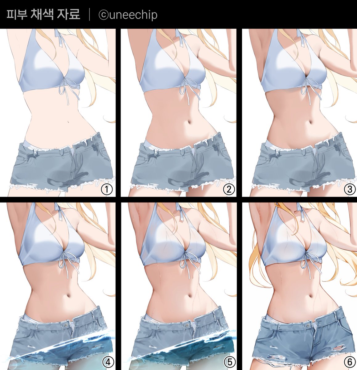 uneechip's tweet photo. 수업에서 종종 질문을 받는 머리카락 채색 튜토리얼 정리.. +다른것들🤸🤸 https://t.co/HtWQmcuMX2