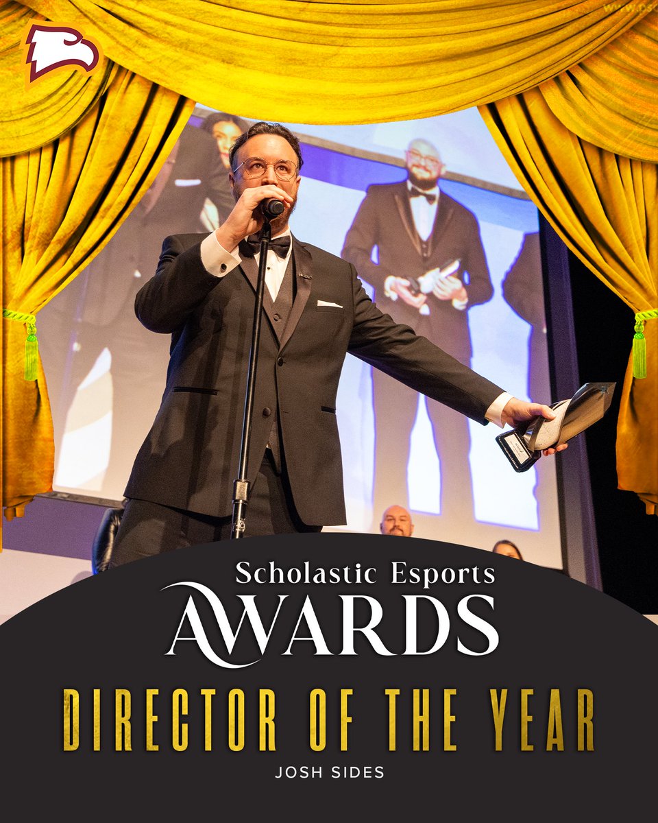 Winthrop Esports (@winthropesports) on Twitter photo Congratulations to our leader, Josh Sides (<a href="/WinUBo/">Josh Sides</a>) for winning Esports Director of the year at the inaugural Scholastic Esports Awards. 🦅 Congratulations to our leader, Josh Sides (<a href="/WinUBo/">Josh Sides</a>) for winning Esports Director of the year at the inaugural Scholastic Esports Awards. 🦅
