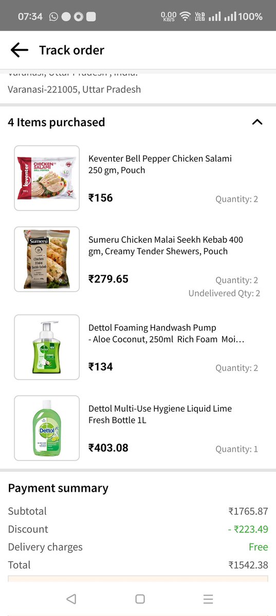 amritdasgupta's tweet photo. @Spencers_Retail this is for second time in succession, I ordered two packets (400 grams each) Sumeru Chicken Malai Seekh Kebab &amp; paid in advance but you conveniently forgot to deliver nor return the amount. Are you recovering your Company losses from me? https://t.co/J3TTeLcDoU