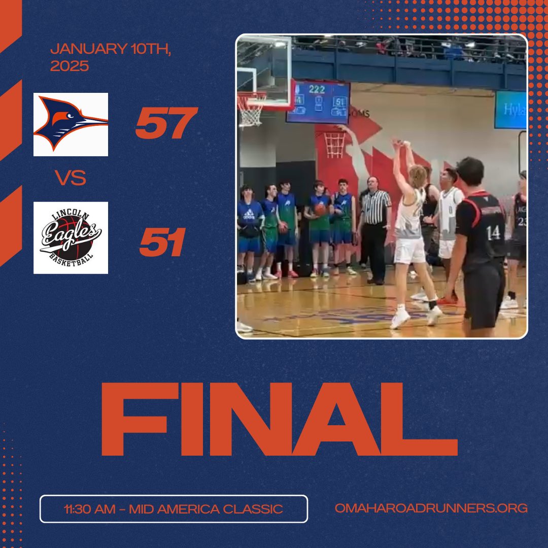 Omaha Roadrunners (@oroadrunners) on Twitter photo Roadrunners Boys 18u final scores from today.
Win over the Lincoln Eagles and a hard fought loss to KC Metro Mavs in the Mid America Hoops Classic championship.
<a href="/NCHBCLive/">HomeSchoolBasketball</a> Roadrunners Boys 18u final scores from today.
Win over the Lincoln Eagles and a hard fought loss to KC Metro Mavs in the Mid America Hoops Classic championship.
<a href="/NCHBCLive/">HomeSchoolBasketball</a>