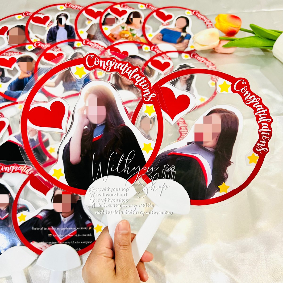 WithyouShop's tweet image. พัดสั่งทำลดราคา #รับทำพัด #พัดใส #พัดหัวโต ตย.ลูกค้าสั่งทำ🙏🏻
👉🏻ราคาโปร มินิ25฿ จัมโบ้45฿
👉🏻เป็นโฟโต้เคลือบ
👉🏻มีด้านเดียว
👉🏻ด้ามสีขาว
#ของปัจฉิม #ของขวัญรับปริญญา #ของขวัญวันปัจฉิม #พัดกลม #รับทำของแจก #รับทำgiveaway #Giveaway #รับปริญญา #ของแจกหน้าคอน #ของแจกแฟนคลับ