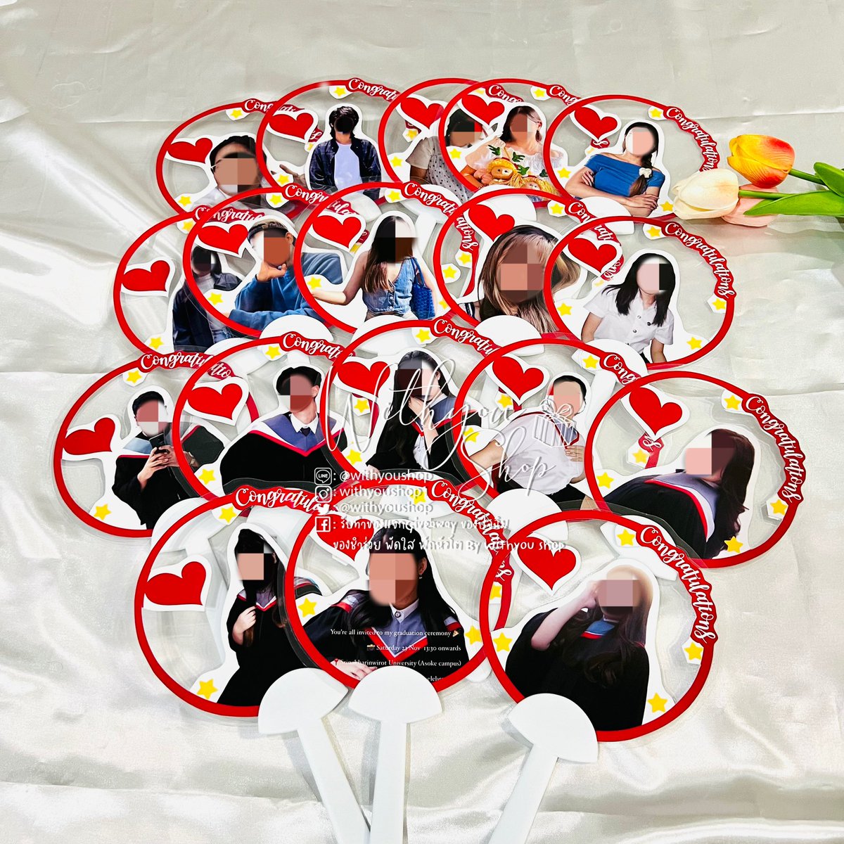 WithyouShop's tweet image. พัดสั่งทำลดราคา #รับทำพัด #พัดใส #พัดหัวโต ตย.ลูกค้าสั่งทำ🙏🏻
👉🏻ราคาโปร มินิ25฿ จัมโบ้45฿
👉🏻เป็นโฟโต้เคลือบ
👉🏻มีด้านเดียว
👉🏻ด้ามสีขาว
#ของปัจฉิม #ของขวัญรับปริญญา #ของขวัญวันปัจฉิม #พัดกลม #รับทำของแจก #รับทำgiveaway #Giveaway #รับปริญญา #ของแจกหน้าคอน #ของแจกแฟนคลับ