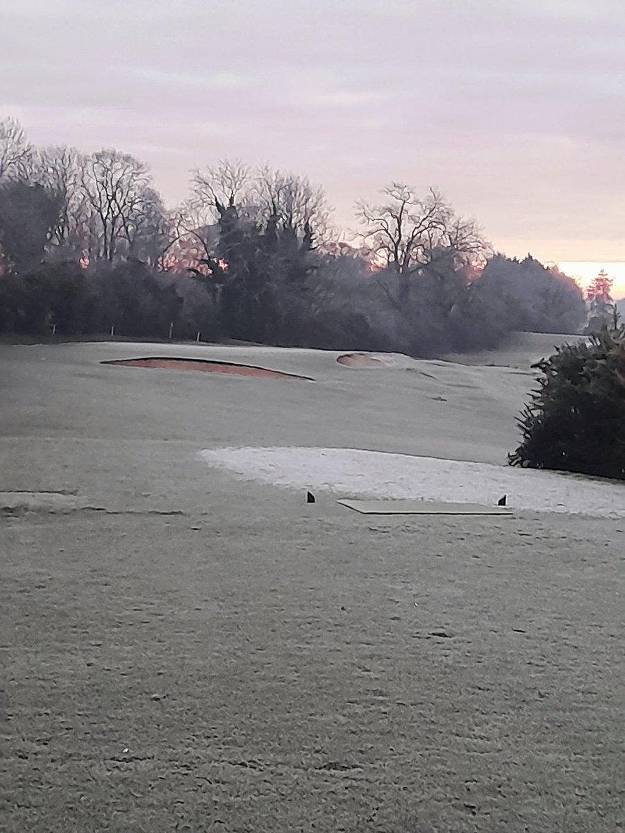 Minus 7 sun just rising, good luck trying to stop your ball on this green.........ping