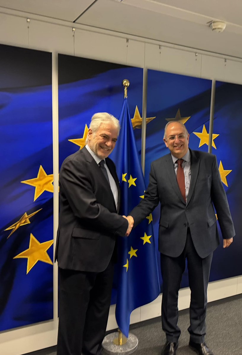 naftilias's tweet photo. Χρήστος Στυλιανίδης: «Στηρίζουμε τις ευρωπαϊκές πρωτοβουλίες που ενισχύουν την ανταγωνιστικότητα της ναυτιλίας»
Επίσκεψη του Υπουργού Ναυτιλίας και Νησιωτικής Πολιτικής στ��ς Βρυξέλλες
https://t.co/JJ96xUTxzT https://t.co/pNatxXXcug