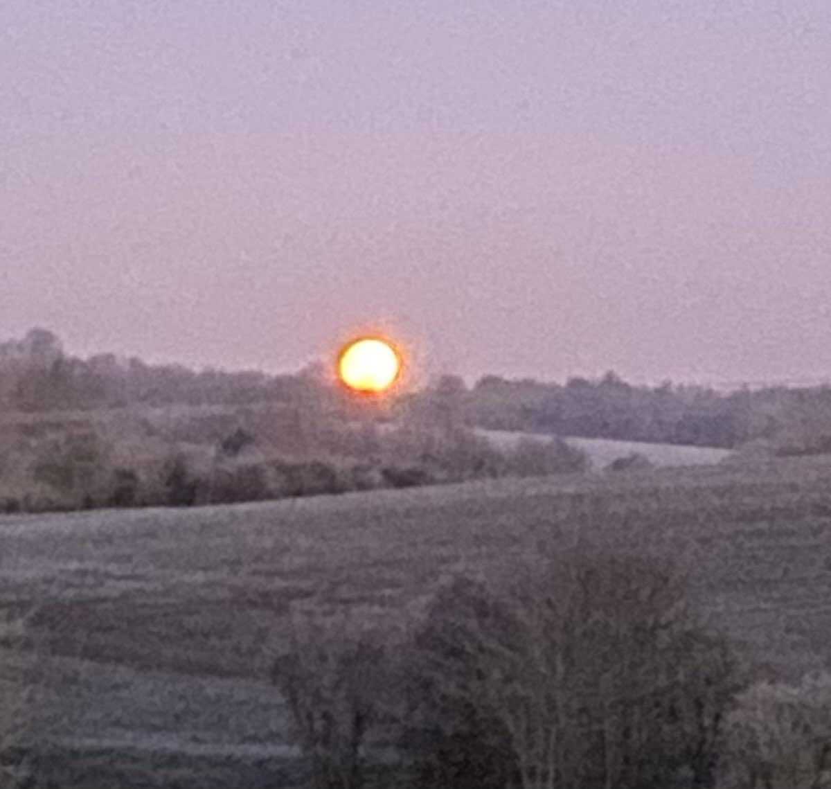 Moonset over Suffolk just now!