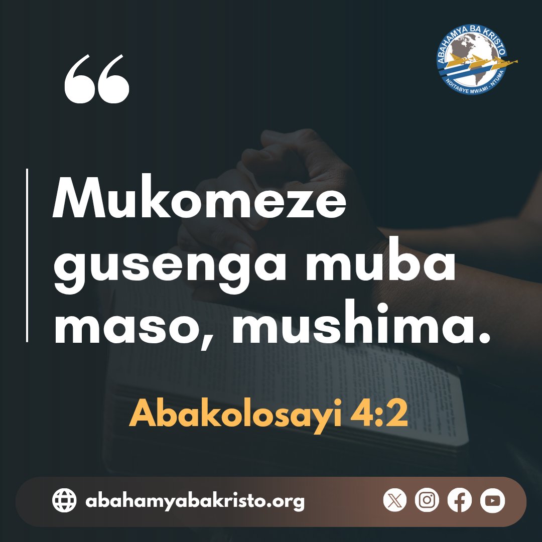 Nta mwanya cyangwa ahantu bidakwiye gusenga Imana. Nta kintu gishobora kutubuza kuzamura imitima yacu mu isengesho ryimbitse. Niba ushobora kubona ijwi n’umwanya wo gusenga, Imana izabona umwanya n’ijwi ryo kugusubiza. - ML 16.2,5

#Gusenga <a href="/harerimana_tito/">Tito Hare</a>