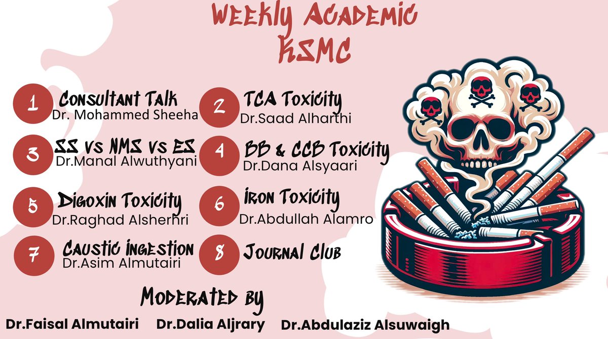 ✨See You Tomorrow With Informative Content Of Weekly Academic In Emergency Medicine Residency Program King Saud Medical City ✨