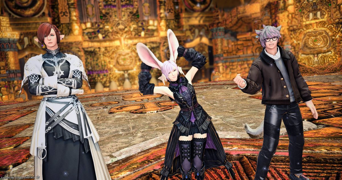 Grime_ff14's tweet photo. ひさびさに３N揃って地図！
最終区画まで到達😊 https://t.co/IcKLeuT0RW