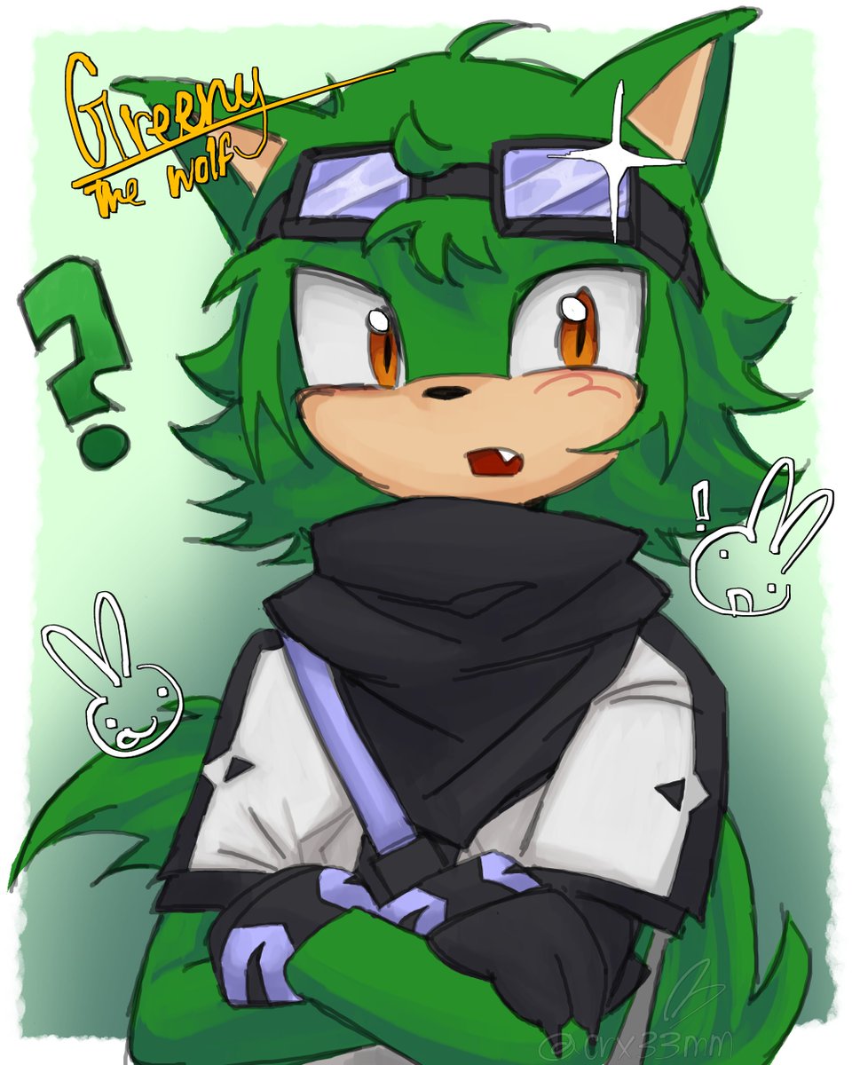 crx33mm's tweet image. drew fanart of my friends silly little sonic oc &amp;gt;_&amp;gt;

#SonicTheHedgehog 
#oc #originalcharacter #fanart