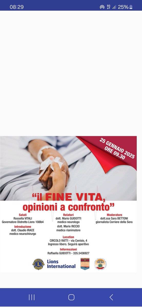 Ci vediamo a Milano sabato 25 mattina ?