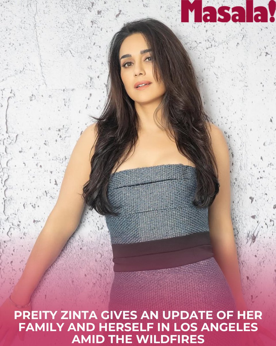 masalauae's tweet image. #PreityZinta, married to LA-based Gene Goodenough, shared her heartbreak over the devastating #LosAngelesWildfires. Assuring fans that her family is "safe for now," she sends strength to those affected. 🖤🔥 

#WildfireUpdate #LAWildfires #Bollywood 
 #Hollywood #LatestUpdates