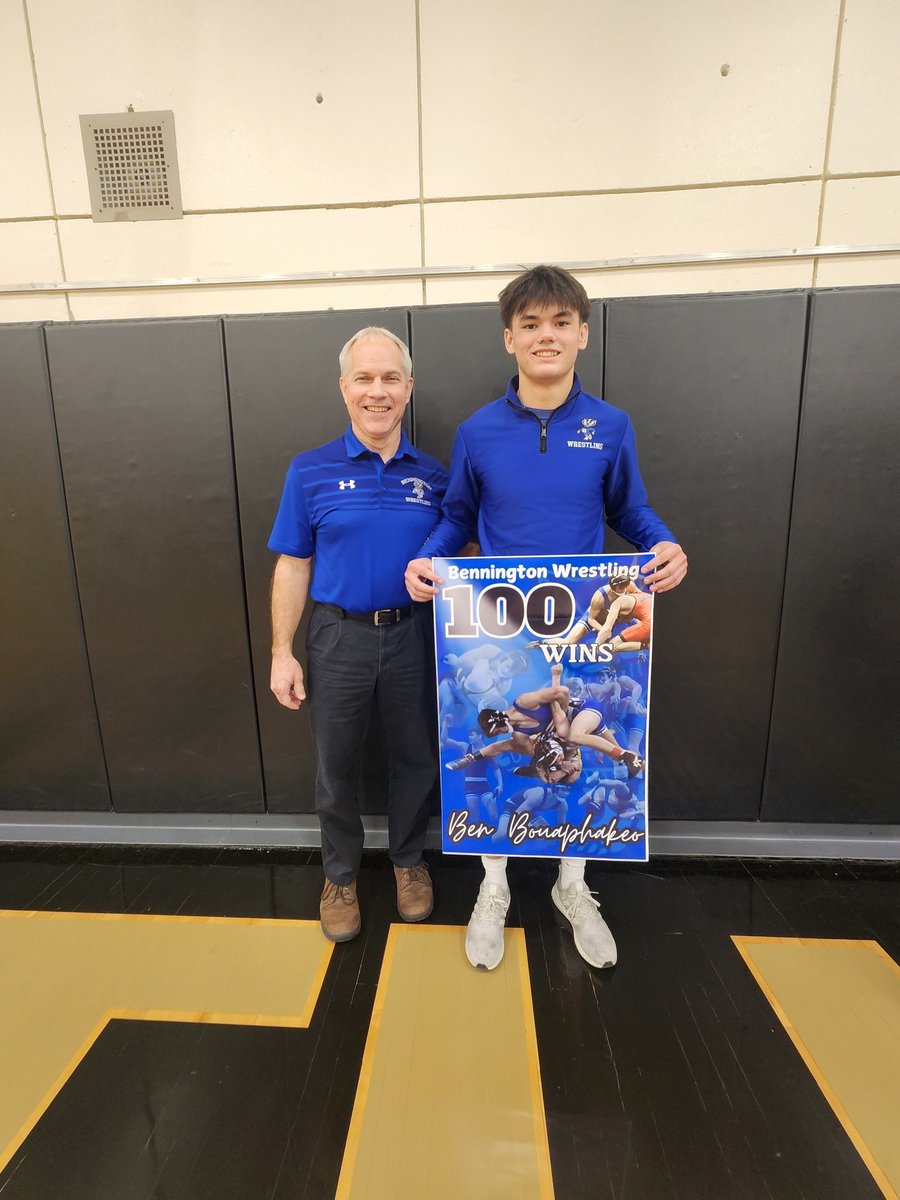 Ben Bouaphakeo won his 100th career match earlier this week in the Lincoln Southeast dual.

#BadgerTough
#WeAreBPS