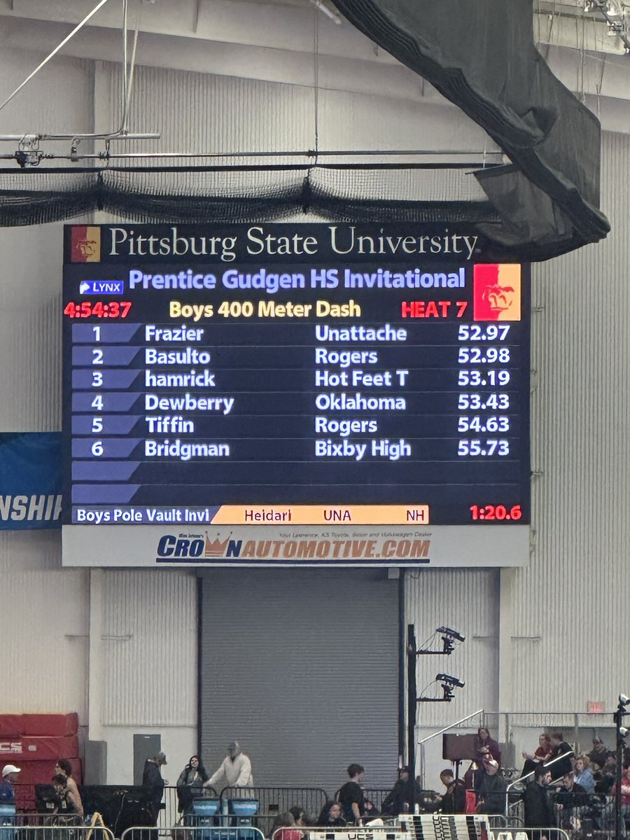 LukeJFrazier's tweet photo. Big day at Pitt States indoor track meet! Two big PRs in the 400m and 200m. 400:52.97 200:24.00. Great start to 2025 and can’t wait to go back to work and get ready for the next meet. https://t.co/j5C98mK7Se