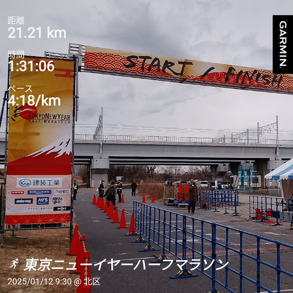 pirampd's tweet photo. 新年初レース、ハーフマラソン走って来た!
#ニューイヤーハーフマラソン
#garmin
#beatyesterday https://t.co/ZKZzUdQ0Dk