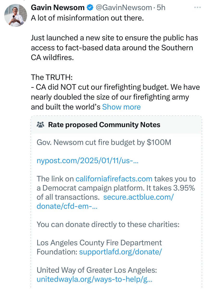 libsoftiktok's tweet image. The Governor of California and Elizabeth Warren using the devastating fire to raise money for Democrats is straight up evil. This is a new low even for them.