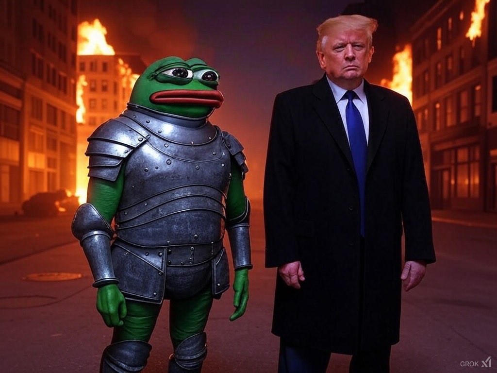 JAYZPLAYZZZZ's tweet photo. @elonmusk @WallStreetApes Kekius maximus will restore the city alongside the POTUS🫡

Powered by GROK2 https://t.co/7DVHXcpomN