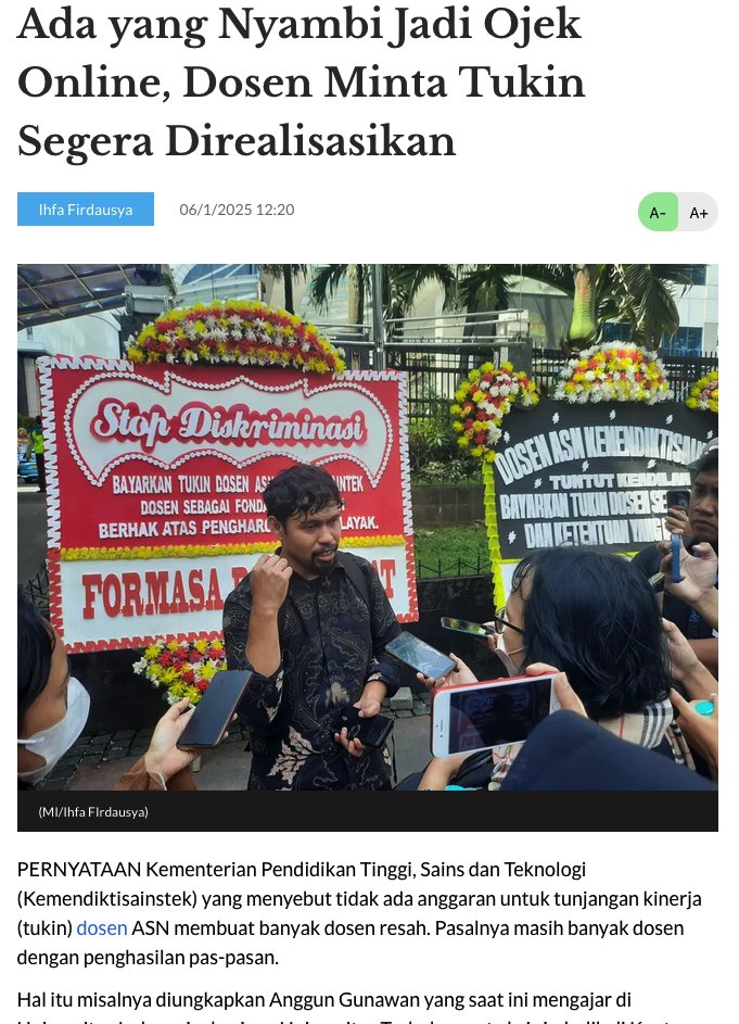 "Jika ingin menghancurkan sebuah bangsa, tidak perlu dengan perang, cukup HANCURKAN PENDIDIKAN dan ABAIKAN PENDIDIKNYA"

🧵sebuah utas bagaimana dosen ASN Kemdiktisaintek SELALU DIKECUALIKAN untuk mendapatkan tukin sejak lama