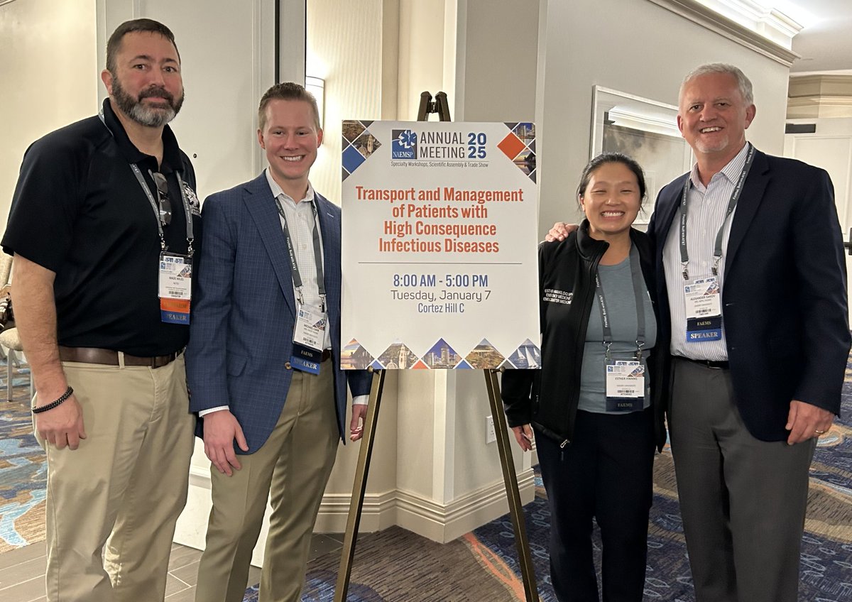 Emory EM (@emoryem) on Twitter photo Chair of ABEM EMS Sub-board <a href="/AIsakovMD/">Alex Isakov</a>
gave an update to the National Association of EMS Physicians during the 2025 annual meeting. Emory faculty <a href="/MCarrMD/">Michael Carr, MD</a>, <a href="/e_hwang/">Esther Hwang, DO MPH</a>, <a href="/AIsakovMD/">Alex Isakov</a> and Wade Miles with <a href="/EMORY_CEPAR/">EMORY_CEPAR</a> led an EMS Biosafety Transport workshop at #NAEMSP2025.
<a href="/NAEMSP/">NAEMSP</a> Chair of ABEM EMS Sub-board <a href="/AIsakovMD/">Alex Isakov</a>
gave an update to the National Association of EMS Physicians during the 2025 annual meeting. Emory faculty <a href="/MCarrMD/">Michael Carr, MD</a>, <a href="/e_hwang/">Esther Hwang, DO MPH</a>, <a href="/AIsakovMD/">Alex Isakov</a> and Wade Miles with <a href="/EMORY_CEPAR/">EMORY_CEPAR</a> led an EMS Biosafety Transport workshop at #NAEMSP2025.
<a href="/NAEMSP/">NAEMSP</a>