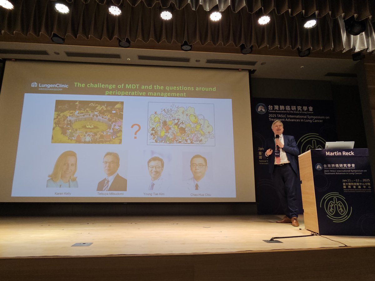 HHorinouchi's tweet photo. 🫁Taiwan🇹🇼Association for the Study of Lung Cancer
🎯Neoadjuvant and adjuvant treatment
✴️Panelists
@MartinReck2 @karenkellymd Dr. Young Tae Kim @t_mitsudomi Dr. Chao-Hua Chiu
#LCSM @OncoAlert #TASLC25 https://t.co/3Y0Yyxxu3X