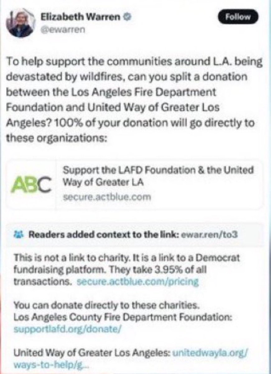 KathleenWinche3's tweet image. Elizabeth Warren is vile. Read the Community note! 🤬