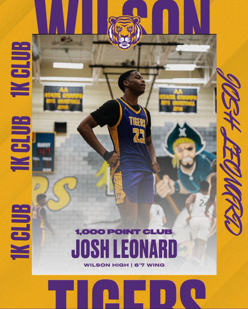Wilson Tigers MBB (@_wilsonmbb) on Twitter photo ๐ฅ๐ Congratulations to <a href="/thejoshleonard7/">Joshua Leonard</a> for joining the 1,000 Point Club! ๐ฅ Your hard work & dedication on and off the court have brought pride to the Wilson Tigers family. ๐๐
#1KClub #WilsonTigers #1000PointClub #WilsonPride @schsl <a href="/UStarsse/">Upward_StarsSE</a> <a href="/tigers_wilson/">Wilson Tigers Athletics</a> ๐ฅ๐ Congratulations to <a href="/thejoshleonard7/">Joshua Leonard</a> for joining the 1,000 Point Club! ๐ฅ Your hard work & dedication on and off the court have brought pride to the Wilson Tigers family. ๐๐
#1KClub #WilsonTigers #1000PointClub #WilsonPride @schsl <a href="/UStarsse/">Upward_StarsSE</a> <a href="/tigers_wilson/">Wilson Tigers Athletics</a>