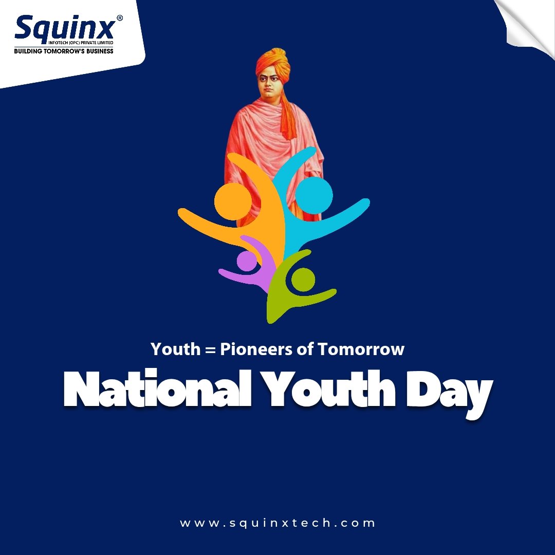 squinxtech's tweet photo. Dare to dream, dare to achieve! 🔥 

On this #NationalYouthDay, let’s harness the power of youthful energy to transform ideas into reality. 🚀

At Squinx Infotech, we believe in YOU-the changemakers, the innovators, the future leaders. 💼💻

Let’s build a digital future! 🌟 https://t.co/QaWUoSGPSM